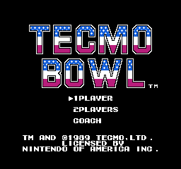 Tecmo sales bowl nes