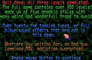 Lemmings 2: The Tribes (Amiga) - The Cutting Room Floor