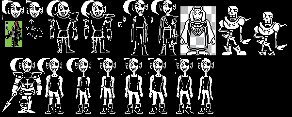 Papyrus, papyrus Sprite, undyne, toriel, flowey, Undertale, sprite, concept  Art, pixel Art, artist