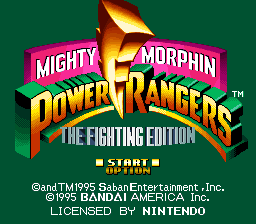 mighty morphin power rangers the fighting edition snes