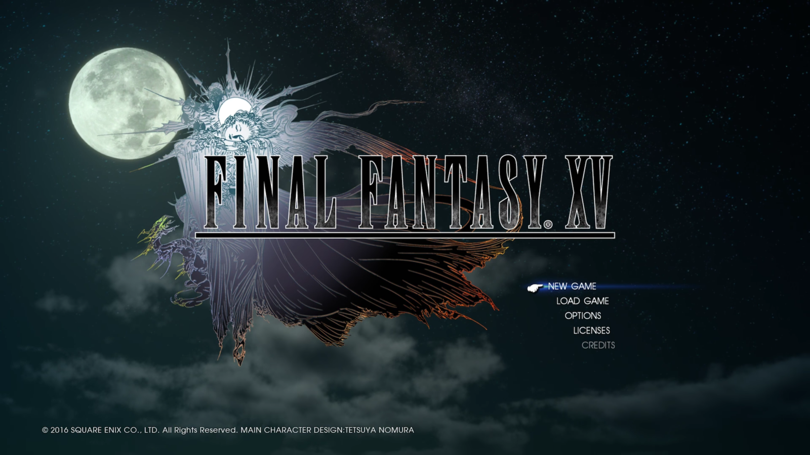 Final file. Game title Screen.