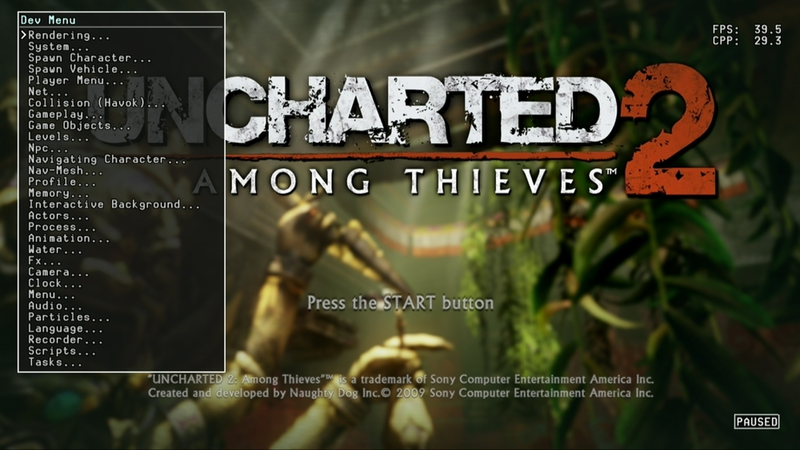 Uncharted 4 A Thief's End / Debug Menu / Payload V2 / Cheat PKG