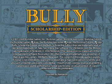 Proto:Bully: Scholarship Edition (Wii)/November 13, 2007 Build - The  Cutting Room Floor
