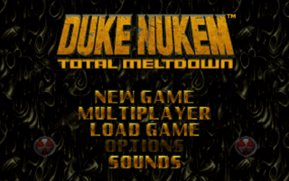 The Main Menu of the game Duke Nukem: Total Meltdown (NA/JP).