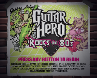 Guitar hero rock the 80s hot sale xbox 360