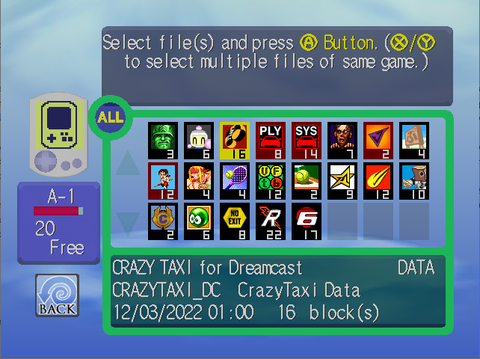 The save file of the Crazy Taxi prototype is 16 blocks big and has different metadata.