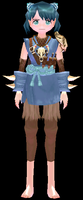 Mabinogi Clancow bone armor equipped front.png