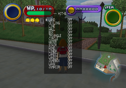 Adventure of Tokyo Disney SeaPS2 - Debugmenu13.png