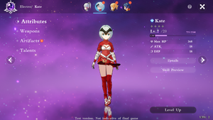 GenshinImpact-CBT1-Avatar Girl Sword Kate-Menu.png