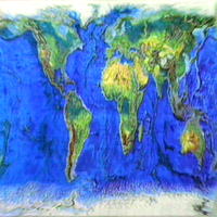 The world, abstract-art style.