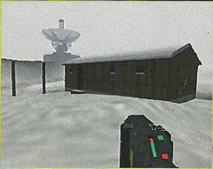 In GoldenEye 007 on the N64, there is a level where Bond needs to retrieve  a video tape from a bunker. The video tape is a VHS copy of GoldenEye, the  movie