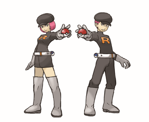 PokeHGSS ConceptArt RocketGruntsConceptFull.png