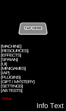 Coin Dozer (Android)-opened debug menu.png