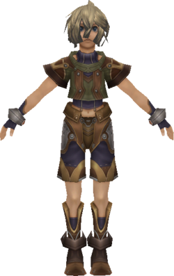 Why's his belly button showing? That's kind of weird. Why do Xenoblade characters always wear such skimpy clothing...? Sheesh.