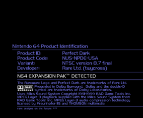 Perfect Dark (V1.1) ROM - N64 Download - Emulator Games