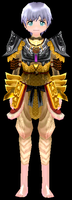 Mabinogi Clancow break armor equipped front.png