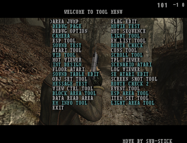 RE4 Tria l- Debug Menu.png