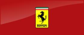 A placeholder Ferrari logo on a red background...