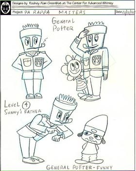 The Parappa The Rapper Fan Club - ---THE FOUR WHO STARTED IT ALL!--- These  were the first characters developed by Rodney Greenblat in coming up with  the art and characters for Parappa