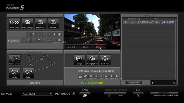 Gran Turismo 5/Scripts and Functions - The Cutting Room Floor