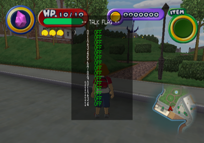 Adventure of Tokyo Disney SeaPS2 - Debugmenu17.png