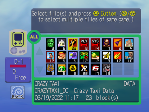 The file size and metadata of a save file generated by the final game.