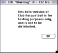 Club Racquetball (Mac OS Classic) - Warning.png