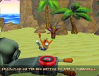 Crash Twinsanity-Prerelease PrimaGuideNSanityIslandBellyFlopTutorial.png