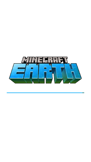 Logo of a blocky earth minecraft style