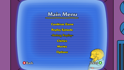 TheSimpsonsGame360-20070710 MainMenu.png