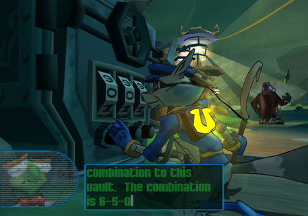 Sly1 May2002 OutsideRaleigh's Vault.png